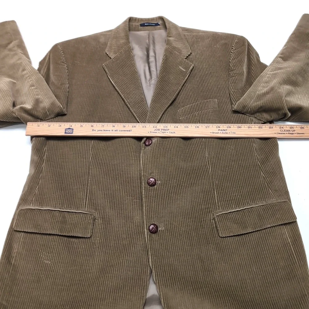 VTG Chaps Ralph Lauren Corduroy‎ Sport Coat Mens L Brown 3 Button Jacket Blazer